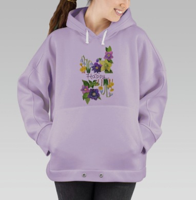 Весенние же цветы пробуждают надежду мать-и-мачеха, Hoodie Oversize Fiolet