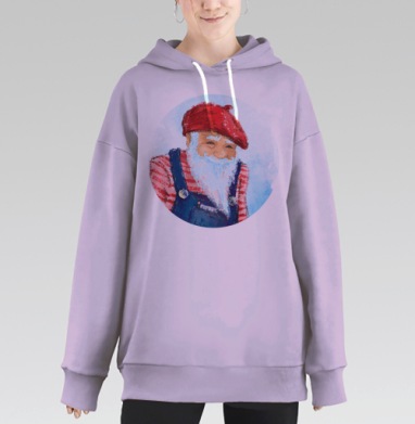 Волшебник-книгочей, Hoodie Long Oversize Fiolet