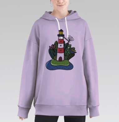 Волшебный маяк, Hoodie Long Oversize Fiolet