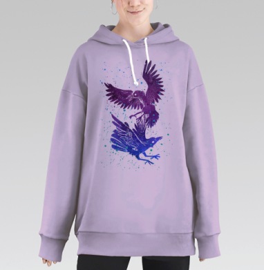 Вороны, Hoodie Long Oversize Fiolet