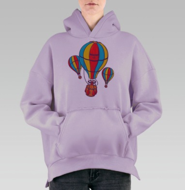 Воздушные шары взрослые, Hoodie Oversize Fiolet, утепленная