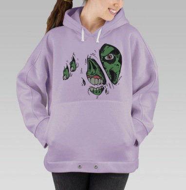 Вырывающийся Зомби, Hoodie Oversize Fiolet