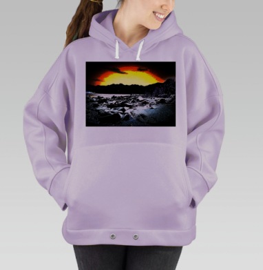 Хоррор пейзаж, Hoodie Oversize Fiolet