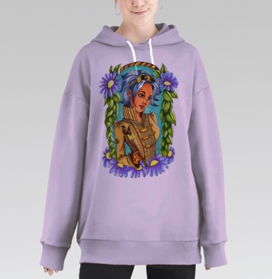 Художник Стимпанк, Hoodie Long Oversize Fiolet