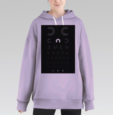 Я вижу вас, Hoodie Long Oversize Fiolet