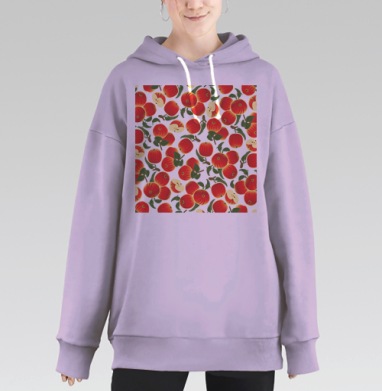 Яблочки душистые, Hoodie Long Oversize Fiolet