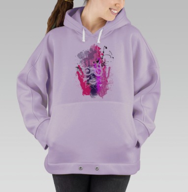 Яркое Лицо Сладости Морозное Лето, Hoodie Oversize Fiolet