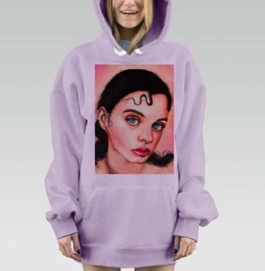 Загадка в Зелёных глазах, Hoodie Mjhigh Dig Mel, Fiolet, утепленная
