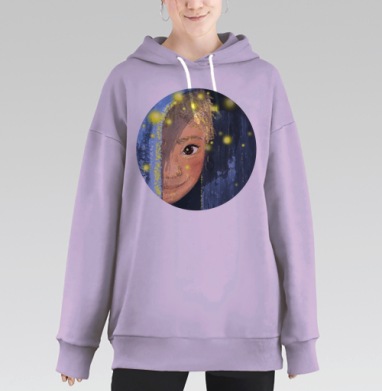 Заглянуть в сказку, Hoodie Long Oversize Fiolet