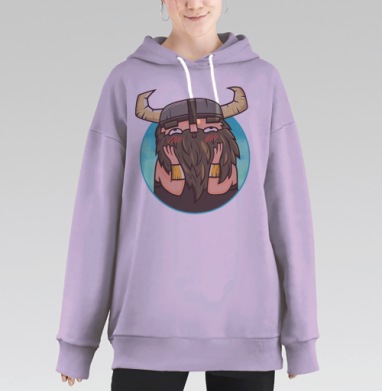 Застенчивый бородач, Hoodie Long Oversize Fiolet