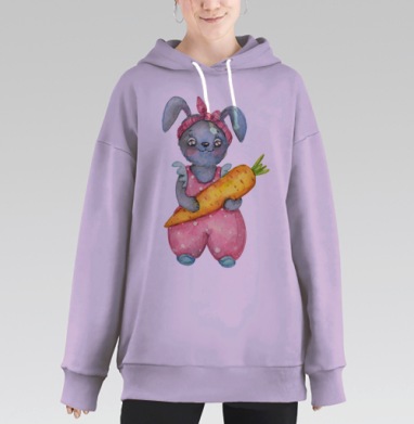 Зайка Эви, Hoodie Long Oversize Fiolet