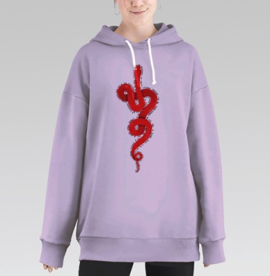 Змея Есенина «Исповедь», Hoodie Long Oversize Fiolet