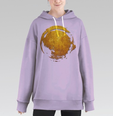 Золотой круг на темно синем фоне золотой круг на темно синем фоне, Hoodie Long Oversize Fiolet