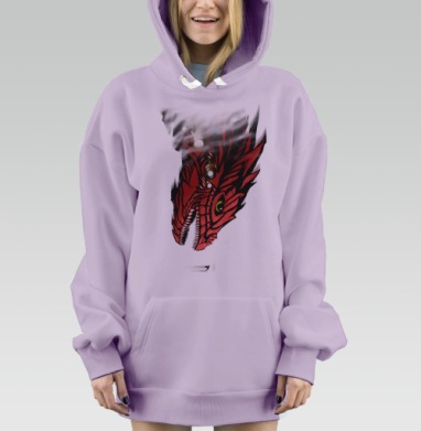 Альфа Дракон, Hoodie Mjhigh Dig Mel, Fiolet, утепленная