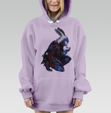 Альфа Заяц, Hoodie Mjhigh Dig Mel, Fiolet, утепленная