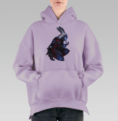 Альфа Заяц, Hoodie Oversize Fiolet, утепленная