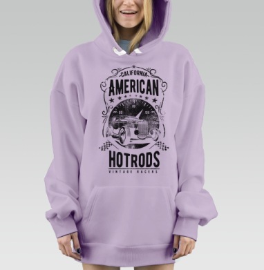 Американские лихачи, Hoodie Mjhigh Dig Mel, Fiolet, утепленная