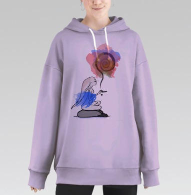 Аура, Hoodie Long Oversize Fiolet