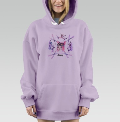 Азау, Hoodie Mjhigh Dig Mel, Fiolet, утепленная