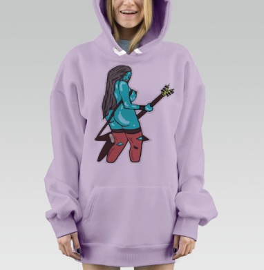 Бабл гам герл, Hoodie Mjhigh Dig Mel, Fiolet, утепленная