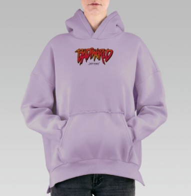 Бади красный, Hoodie Oversize Fiolet, утепленная