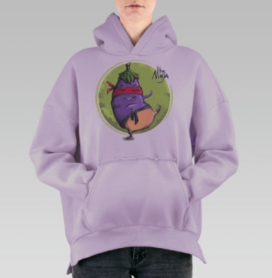 Баклажан Н, Hoodie Oversize Fiolet, утепленная