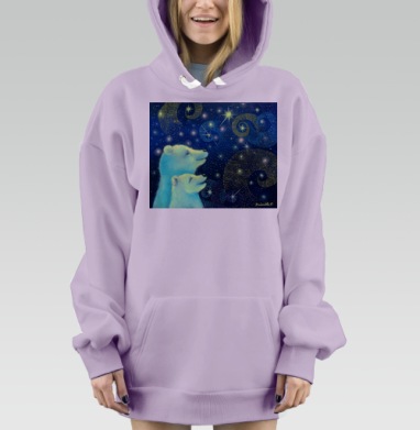 Белые медведи, Hoodie Mjhigh Dig Mel, Fiolet, утепленная