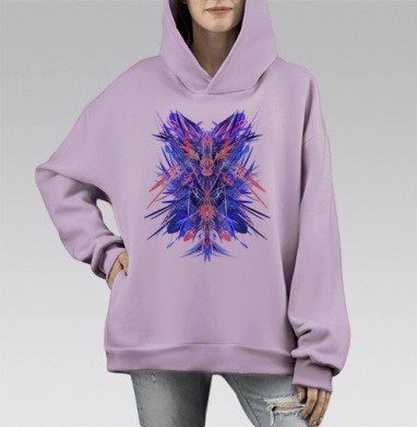 белхал, Hoodie Mono Fiolet, оверсайз, утепленная