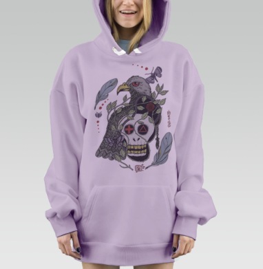 Бессмертие, Hoodie Mjhigh Dig Mel, Fiolet, утепленная