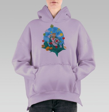 Богатырь К, Hoodie Oversize Fiolet, утепленная
