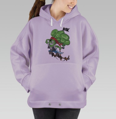 Брокколи пират, Hoodie Oversize Fiolet