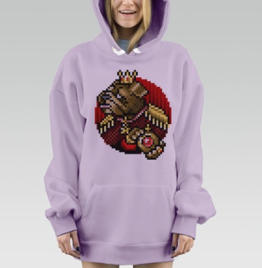 БУЛЬДОГ ЧЕТВЕРТЫЙ, Hoodie Mjhigh Dig Mel, Fiolet, утепленная