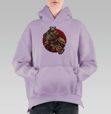 БУЛЬДОГ ЧЕТВЕРТЫЙ, Hoodie Oversize Fiolet, утепленная