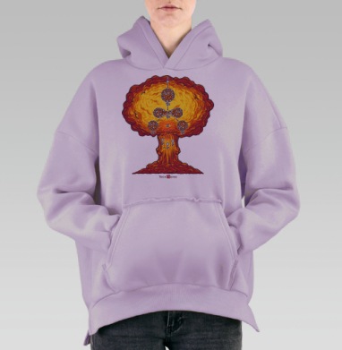 Цепная реакция, Hoodie Oversize Fiolet, утепленная