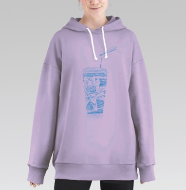 Часть природы, Hoodie Long Oversize Fiolet
