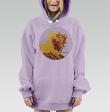 Человек в огне, Hoodie Mjhigh Dig Mel, Fiolet, утепленная