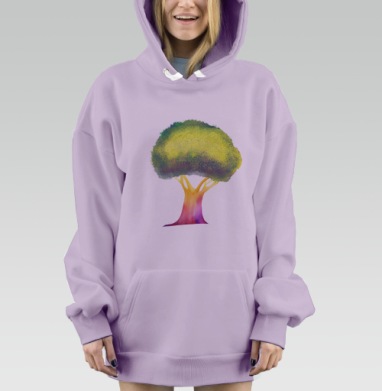 Чудо Дерево, Hoodie Mjhigh Dig Mel, Fiolet, утепленная