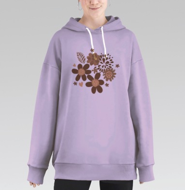 Цветуёчки, Hoodie Long Oversize Fiolet