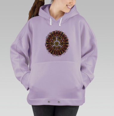 Цветущий Калейдоскоп, Hoodie Oversize Fiolet