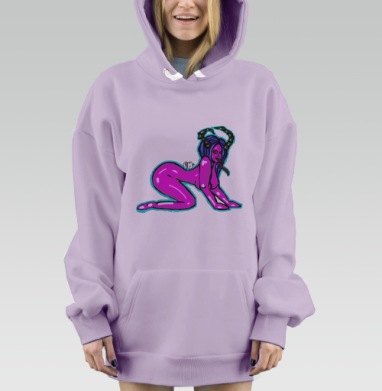 Дьявол в латэксе, Hoodie Mjhigh Dig Mel, Fiolet, утепленная