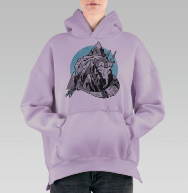 Дедушка Гор, Hoodie Oversize Fiolet, утепленная