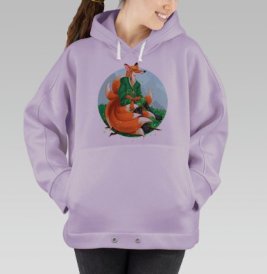 Девятихвостая лиса кумихо, Hoodie Oversize Fiolet