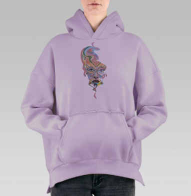 Джин из бутылки, Hoodie Oversize Fiolet, утепленная