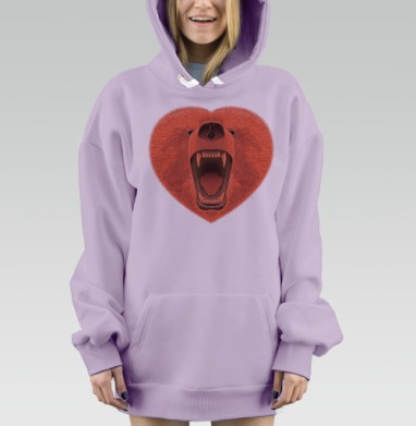 Дикая любовь, Hoodie Mjhigh Dig Mel, Fiolet, утепленная