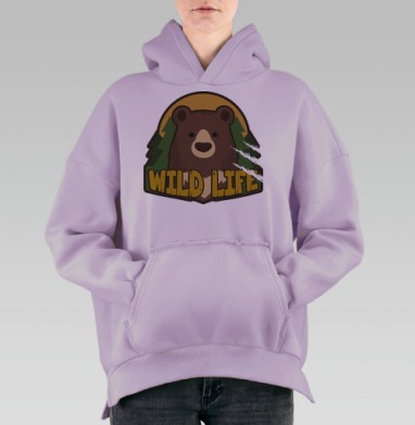 Дикий, Hoodie Oversize Fiolet, утепленная