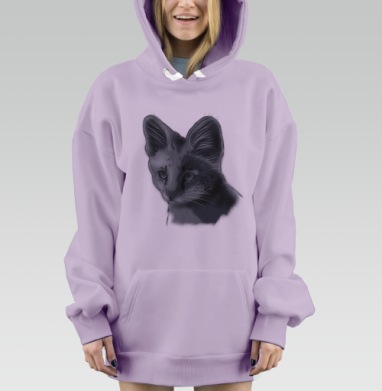 Дикий кот, Hoodie Mjhigh Dig Mel, Fiolet, утепленная