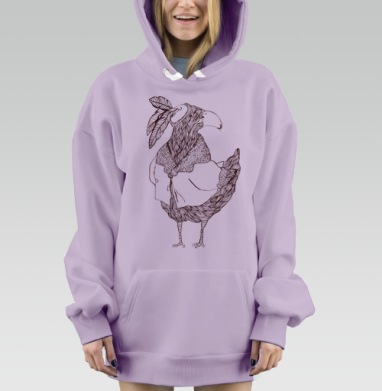 Дронт, Hoodie Mjhigh Dig Mel, Fiolet, утепленная