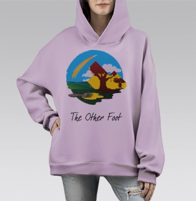 Другие времена, Hoodie Mono Fiolet, оверсайз, утепленная