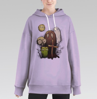 ДРУЗЬЯ, Hoodie Long Oversize Fiolet