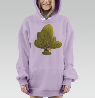 Дуб зеленый, Hoodie Mjhigh Dig Mel, Fiolet, утепленная